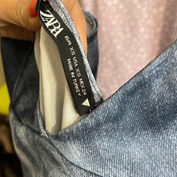 ZARA satin denim pattern maxi - Picture 7 of 7